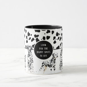 Mug Cute Dalmatiens Noir & Blanc Zones Joyeuses