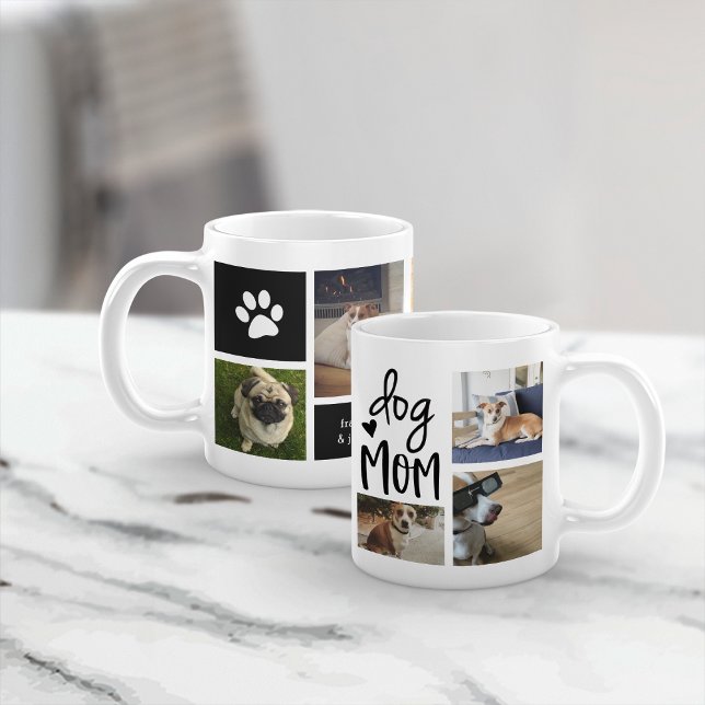 Mug Cute Dog Mom Pet Photo Collage (Créateur téléchargé)