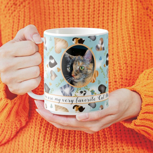 Mug Cute Du Chat Photo Personnalisée Fourrure Coeur Am (Créateur téléchargé)