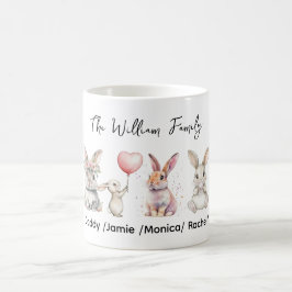 Mug Cute Easter Bunny Family Plaque – Personalized 
