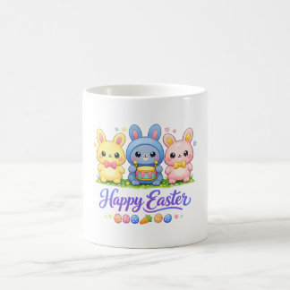 Mug Cute Easter Bunny Kawaii Cartoon Spring Illustrati