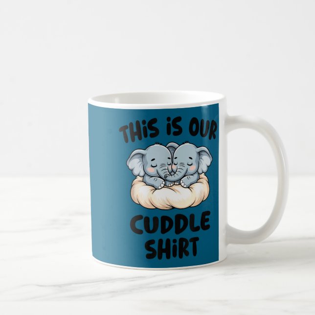 Mug Cute Elephant Couple This Is Our Cuddle  (Droite)