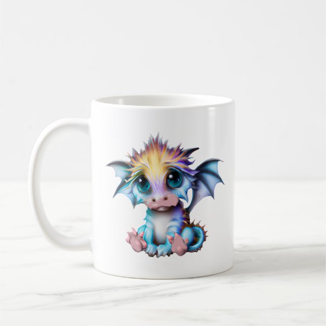 Mug Cute et adorable Kawaii Baby Dragon (Gauche)