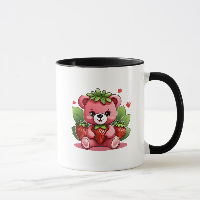 Mug Cute fraise Teddy (Droite)