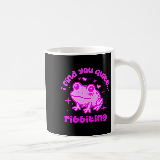 Mug Cute Frog Pun Ribbiting Frog Lovers Quote Design P (Droite)