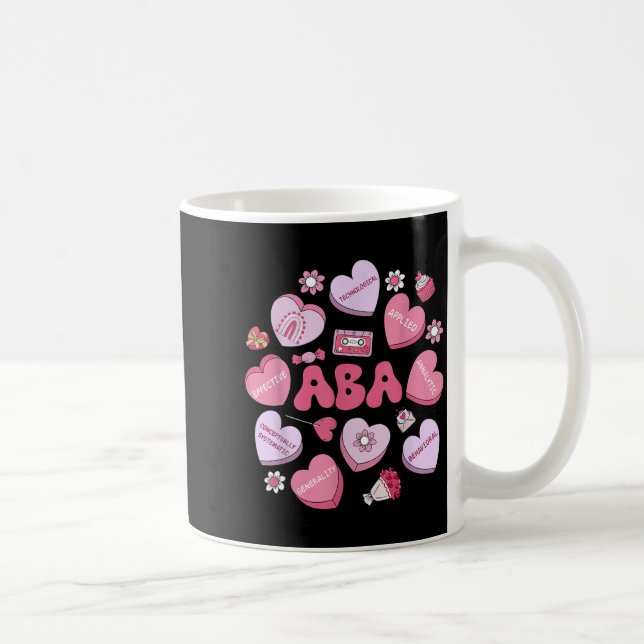 Mug Cute Funny Aba Therapy Candy Heart Slp Behavior Va (Droite)
