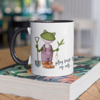 Cute Funny Frog Gardening Nom personnalisé