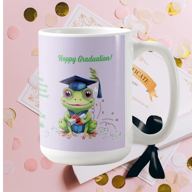 Mug Cute Funny Frog Message photo Graduation Cadeau (Créateur téléchargé)