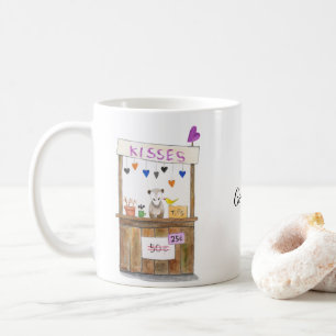 Mug Cute Funny Sad Opossum Kissing Booth Nom Personnal