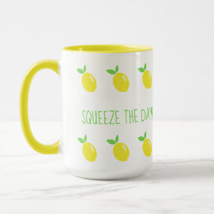Mug Cute Funny Squeeze Day Lemons