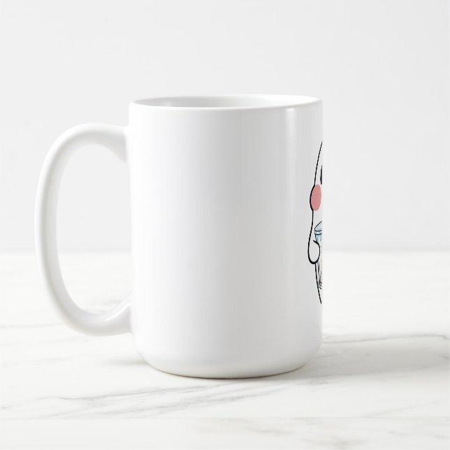 Mug Cute Ghost Holding Boba Tea Bubble Tea Kawaii  (Gauche)
