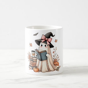 Mug Cute Ghost Lecture Livre Amateurs Halloween Ghost