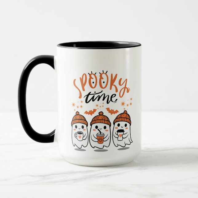 Mug Cute Ghosts  Halloween Spooky Time (Gauche)