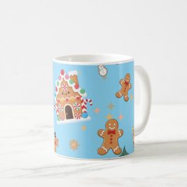 Mug Cute Gingerbread Blue