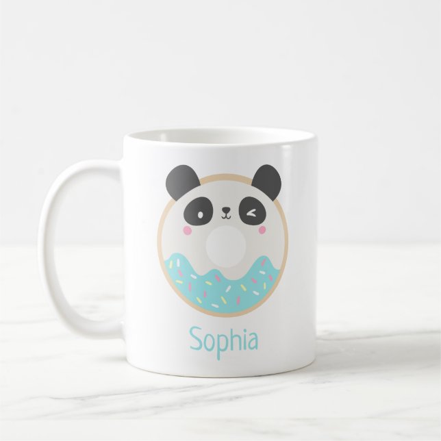 Mug Cute Girl Kawaii Panda Ours Nom du beigne (Gauche)