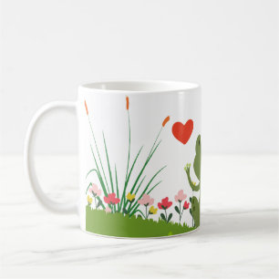 Mug Cute grenouille café/tasse à thé avec le coeur et 