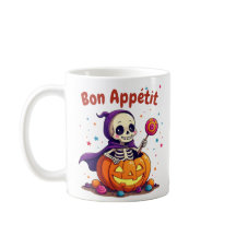Cute Halloween bébé squelette muge