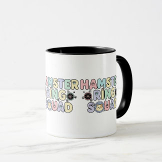 Mug Cute Hamster Ring Squad Pastel Design