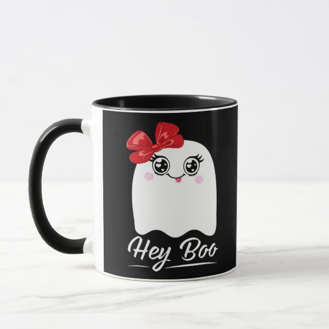 Mug Cute Hey Boo Halloween (Gauche)