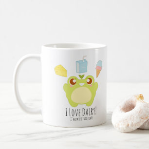 Mug Cute I Love Dairy Traite Frog