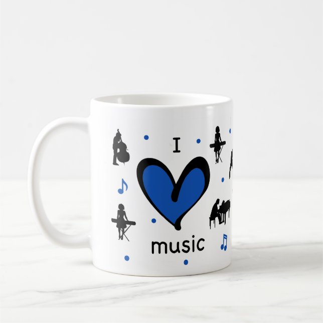 Mug Cute I Love Music (Gauche)