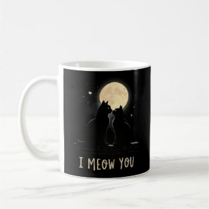 Mug Cute 'I Meow You' Pun Chats noirs en amour