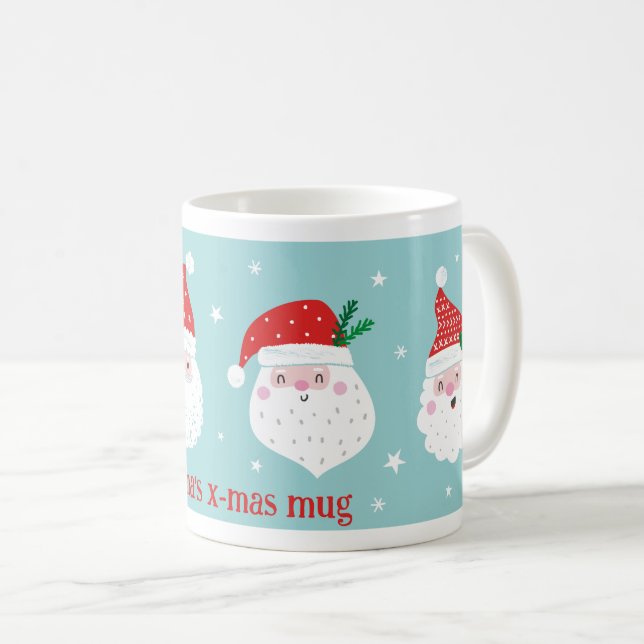 Mug Cute Jolly Père Noël têtes de menthe (Devant droit)