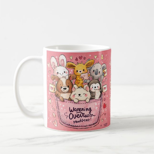 Mug Cute Kawaii Animal Watercolor Illustration (Gauche)