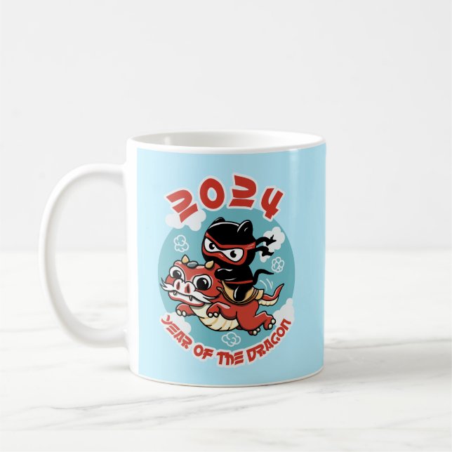 Mug Cute Kawaii Art | 2024 Année Du Dragon (Gauche)