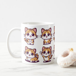 Mug Cute Kawaii Cats pose