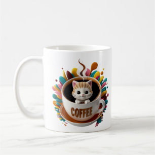 Mug Cute Kawaii Kitten dans la Coupe du Café
