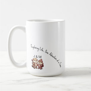Mug Cute Kawaii Marmot Couple Aventure Randonnée