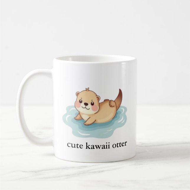 Mug Cute Kawaii Otter (Gauche)