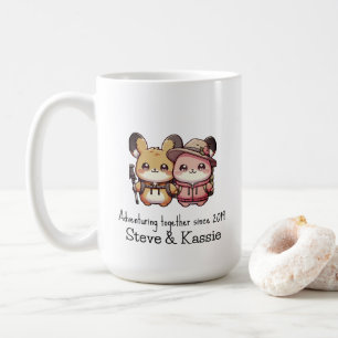 Mug Cute Kawaii Pika Couple Aventurant Ensemble
