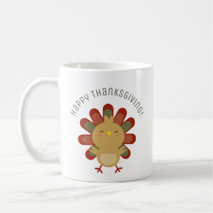 Mug Cute Kawaii Turquie Bon thanksgiving