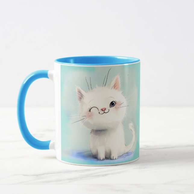 Mug Cute Kitten blanc (Gauche)