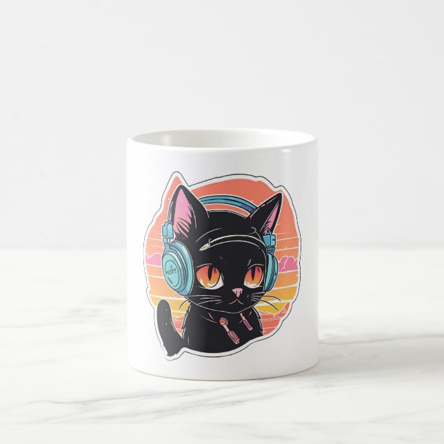 Mug Cute Kitten Design Vintage (Centre)