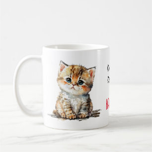 Mug Cute Kitten sur une dame de chat sans enfant pour