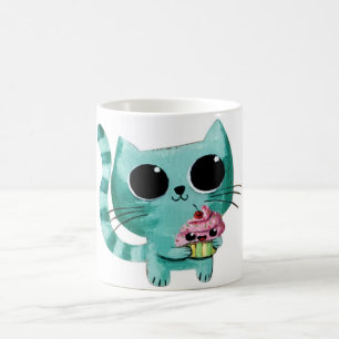 Mug Cute Kitty Chat avec Kawaii Cupcake