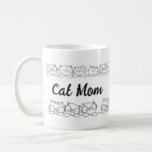 Mug Cute Kitty Chats Chat Maman Monogramme