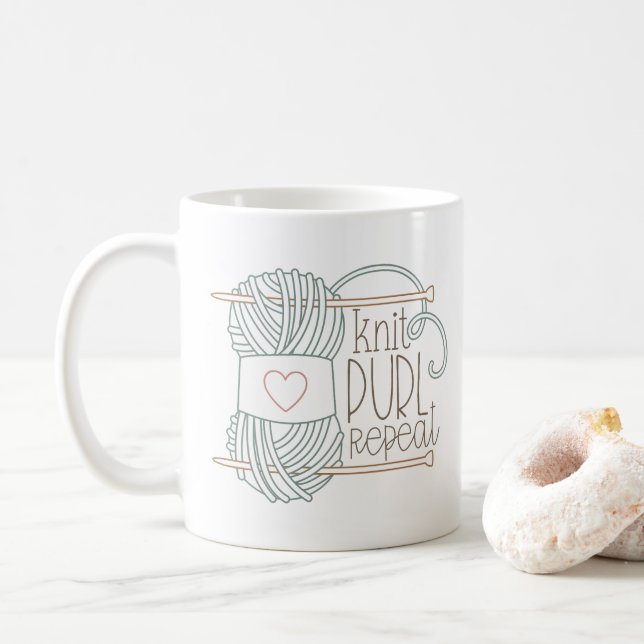 Mug Cute Knit Pearl Répéter (Avec donut)