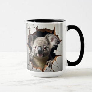 Mug Cute koala Ours à la paroi fissurée