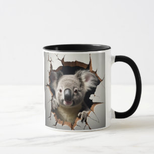 Mug Cute koala Ours à la paroi fissurée