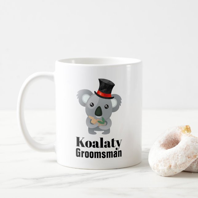Mug Cute Koala Pun Koalaty Groomsman (Avec donut)