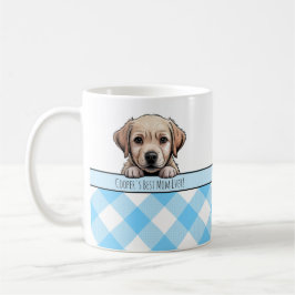 Mug Cute Labrador Puppy Best Dog Mom Blue Gingham
