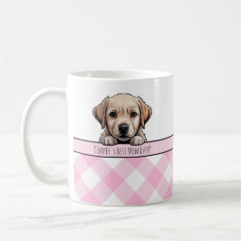 Mug Cute Labrador Puppy Best Dog Mom Pink Gingham