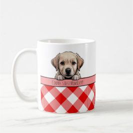Mug Cute Labrador Puppy Best Dog Mom Red Gingham