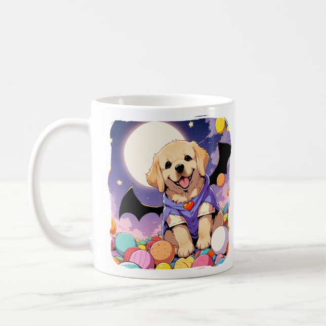 Mug Cute Labrador Retriever avec bonbon d'halloween (Gauche)