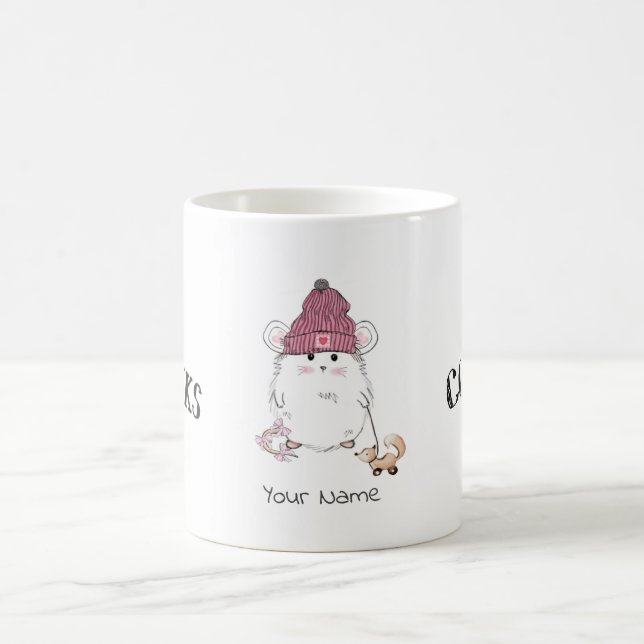 Mug Cute Little Hamster Boissons chaudes Personnalisée (Centre)