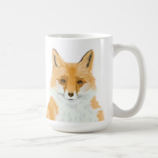 Mug Cute Little Red Fox - transparent. (Droite)